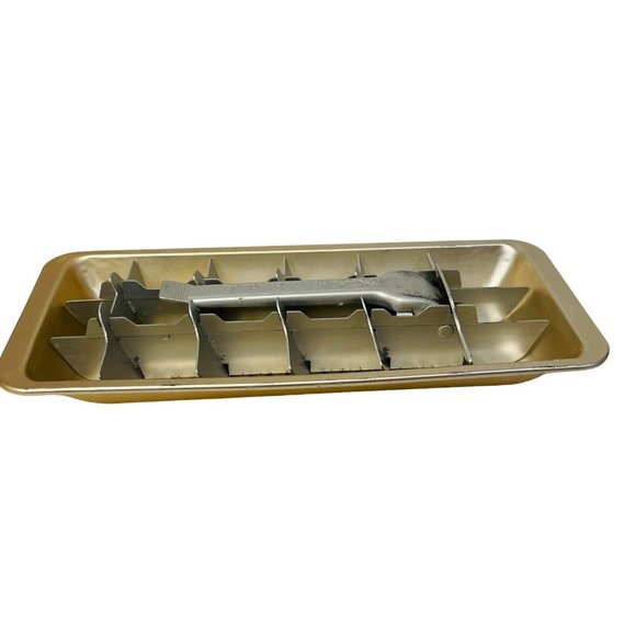 Vtg Admiral Tray Aluminum 18 Cubes Lift Handle 2 Parts Mid-Century - Picture 3 of 9